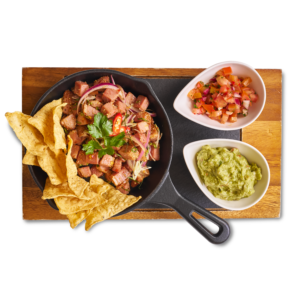Smoked Duck Namtok with Guacamole